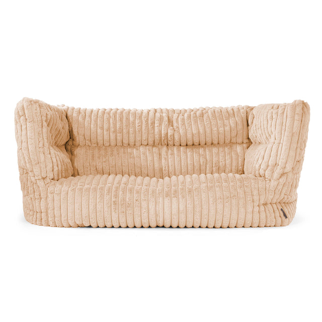 Louis 2 Místná sedací vak pohovka - Ultra plyšový kord Broskvová 01