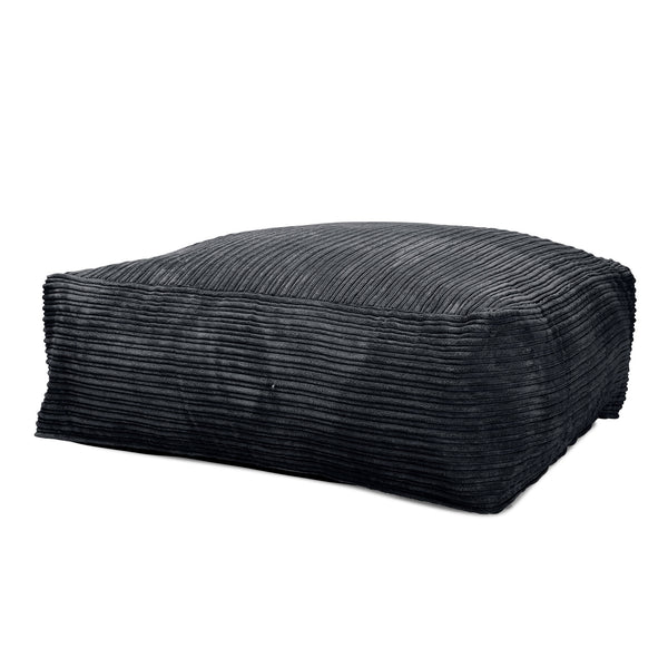 CloudSac® 250 taburet, podnožka z paměťové pěny - Manšestr Černá 01