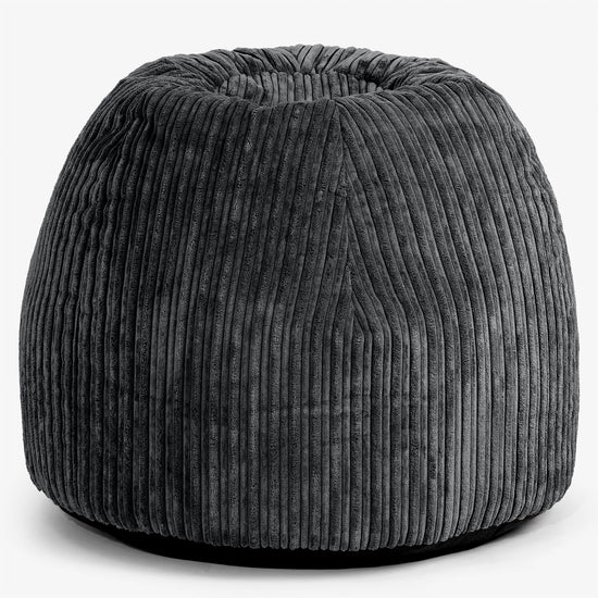 Ergonomická kancelářská pouf-židle - Manšestr Černá - 01