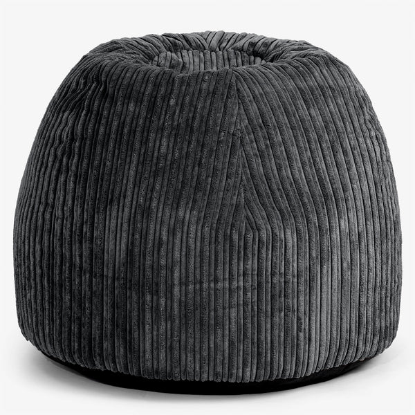 Ergonomická kancelářská pouf-židle - Manšestr Černá - 01
