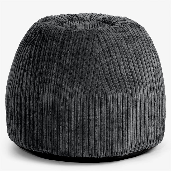 Ergonomická kancelářská pouf-židle - Manšestr Černá - 01