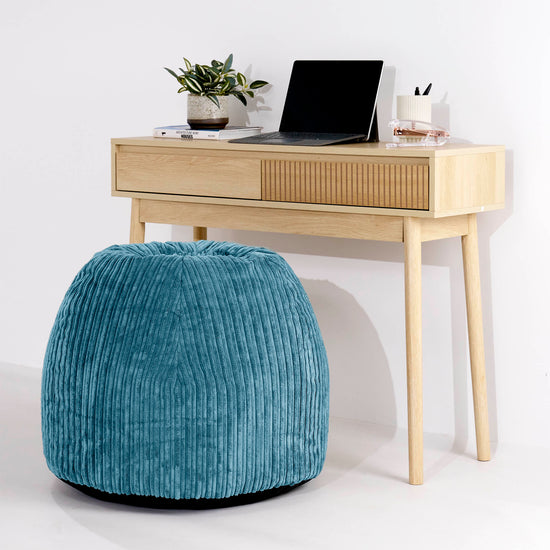 Ergonomická kancelářská pouf-židle - Manšestr Modrozelená - 02