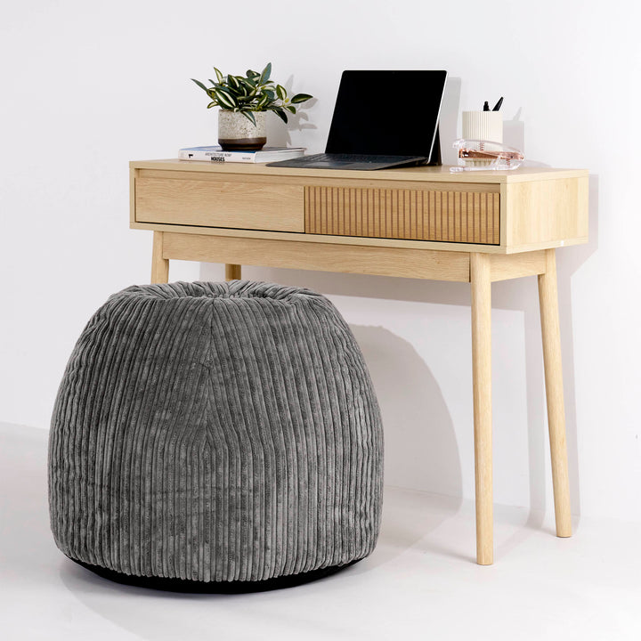 Ergonomická kancelářská pouf-židle - Manšestr Tmavomodrá šeď - 02