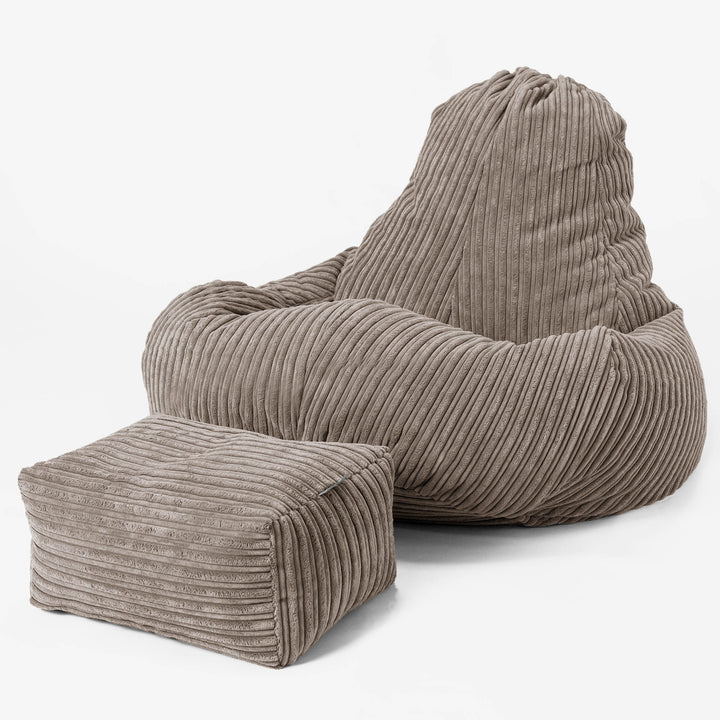 Hráčský sedací vak Ultra Lux - Manšestr Holubí šeď 02