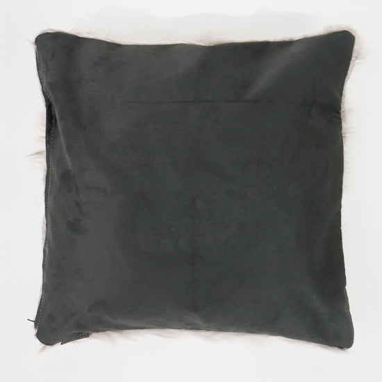 Povlak na Polštář Velký 70 x 70cm - Mongolská Umělá Kožešina Šedá 02