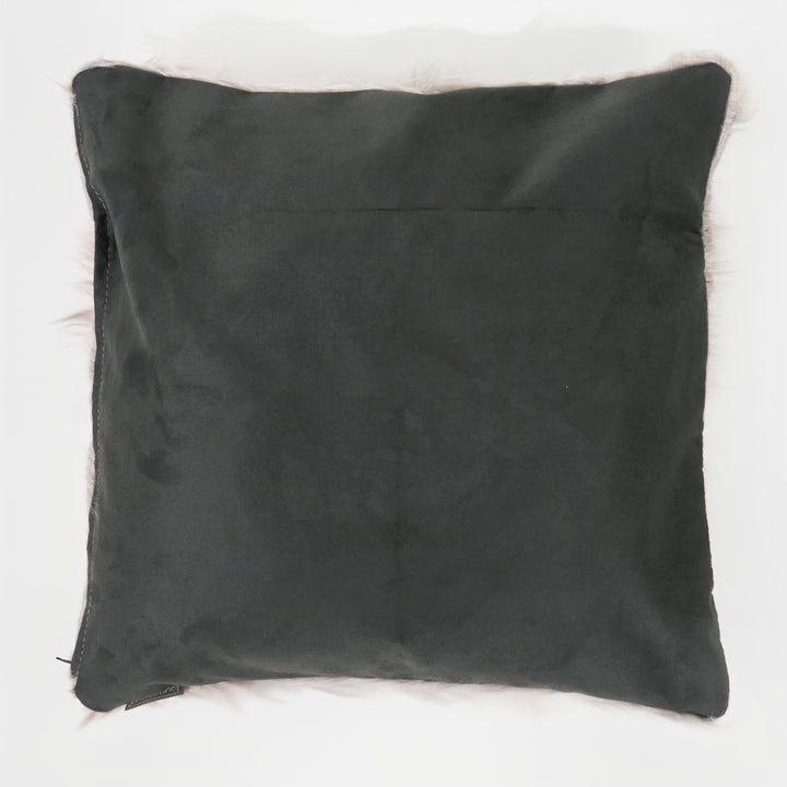 Povlak na Polštář Velký 70 x 70cm - Mongolská Umělá Kožešina Šedá 02