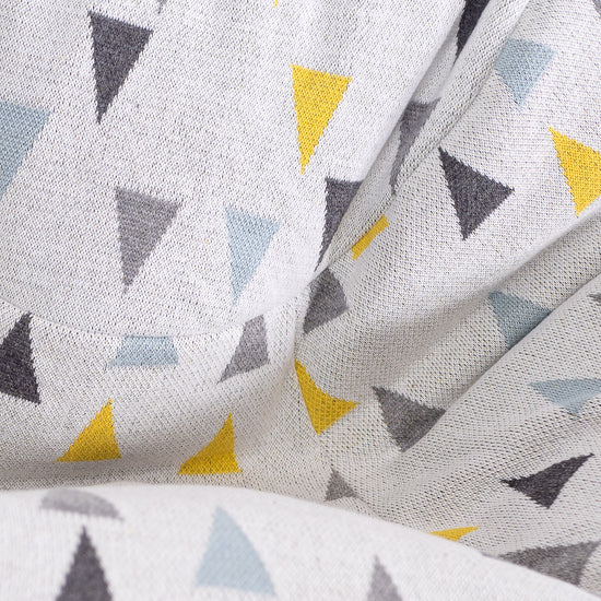 Klasický sedací pytel - Pletený Geometrický Trojúhelník 04