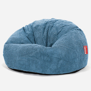 Klasický sedací pytel - Pom pom Azurová