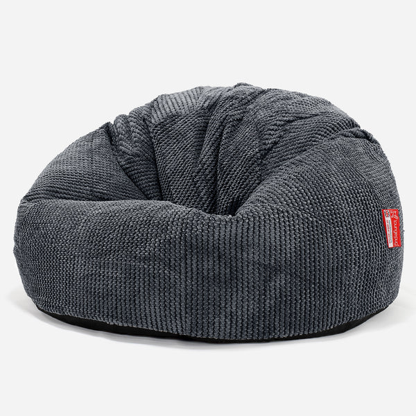 Klasický sedací pytel - Pom pom Černá 01