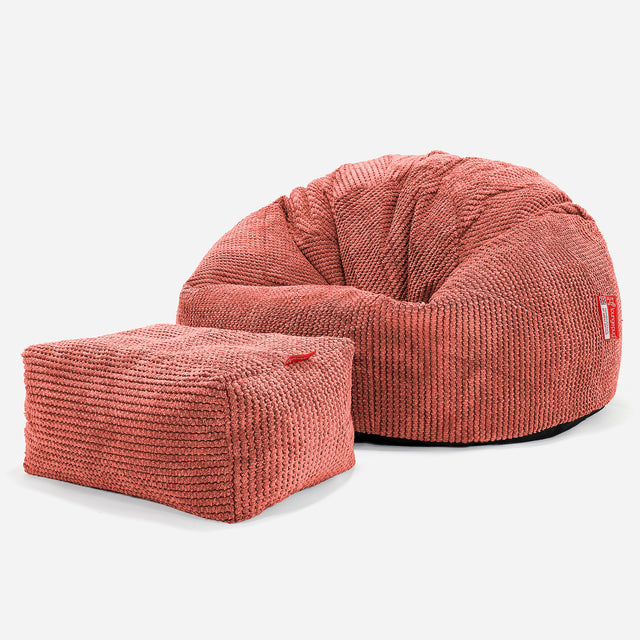 Klasický sedací pytel - Pom pom Dýňová Oranžová