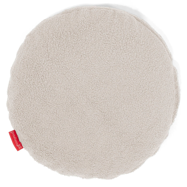 Kulatý Povlak na Polštář 50cm - Buklé Slonovinová 01