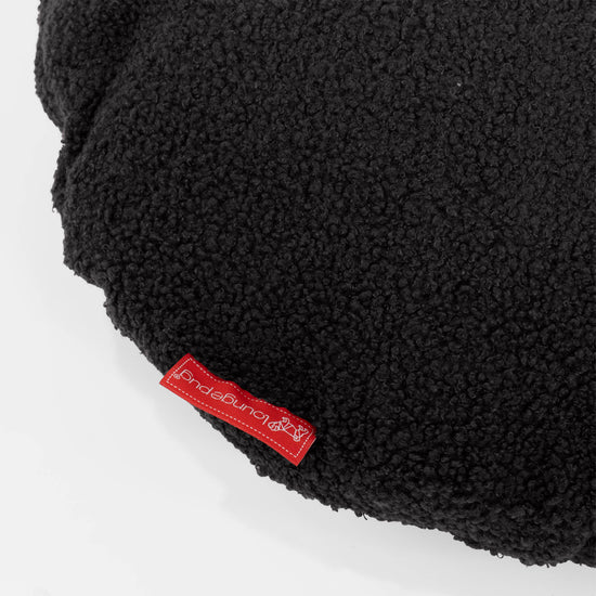 Kulatý Povlak na Polštář 50cm - Buklé Tmavomodrá šeď 02