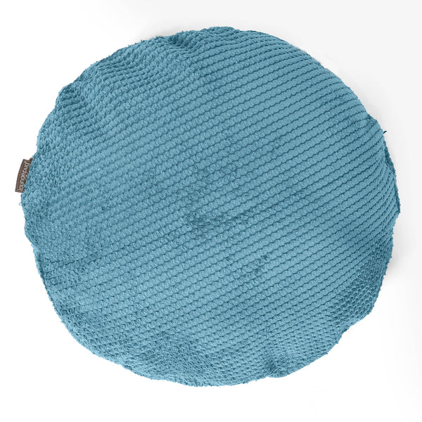 Kulatý Povlak na Polštář 50cm - Pom pom Modrozelená 01