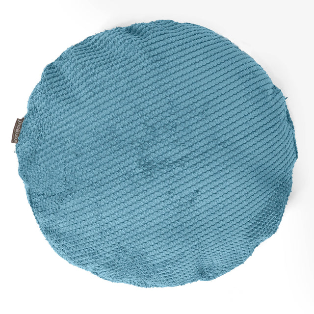 Kulatý Povlak na Polštář 50cm - Pom pom Modrozelená 01