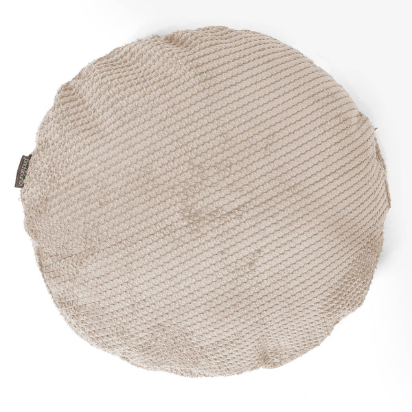 Kulatý Povlak na Polštář 50cm - Pom pom Slonovinová 01