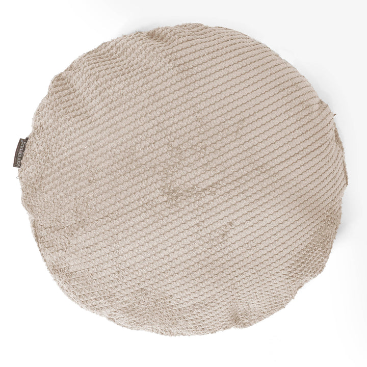 Kulatý Povlak na Polštář 50cm - Pom pom Slonovinová 01