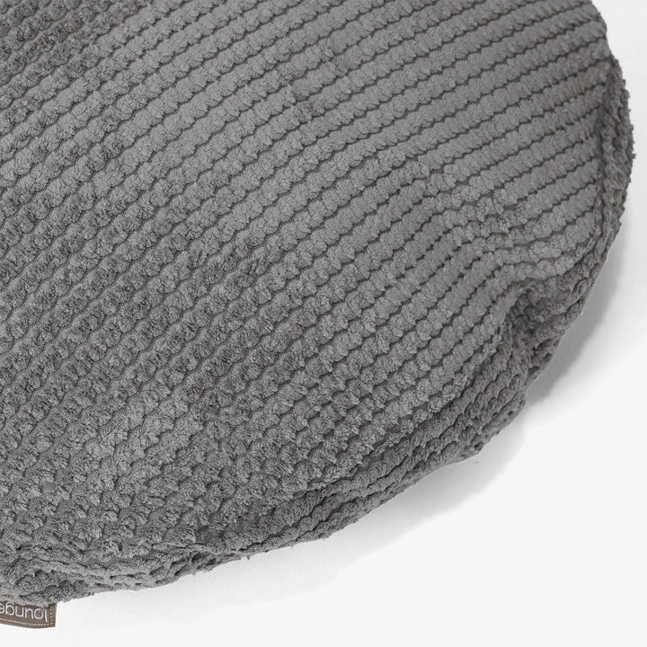 Kulatý Povlak na Polštář 50cm - Pom pom Tmavě šedá 02