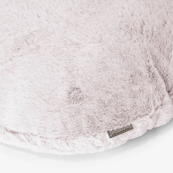 Kulatý Povlak na Polštář 50cm - Umělá králičí kožešina Pudrově růžová 02