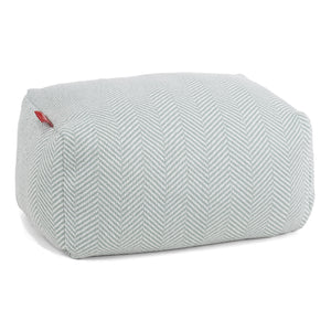 Malá podnožka - Pletený Rybí Kost Modrá Kačenková