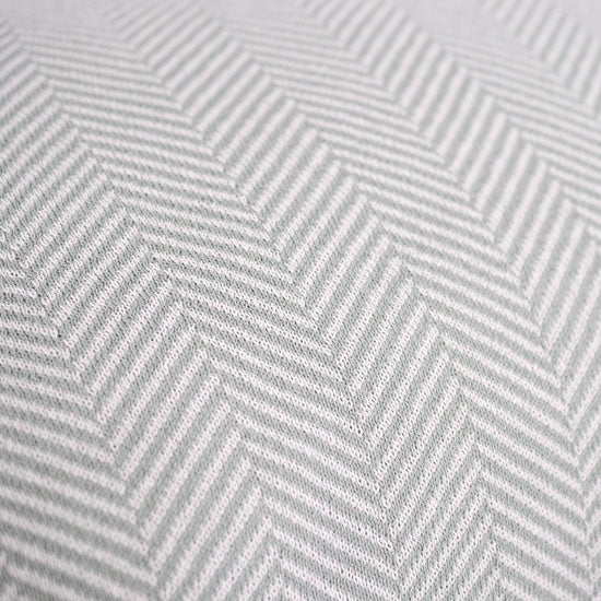 Malá podnožka - Pletený Rybí Kost Modrá Kačenková 03