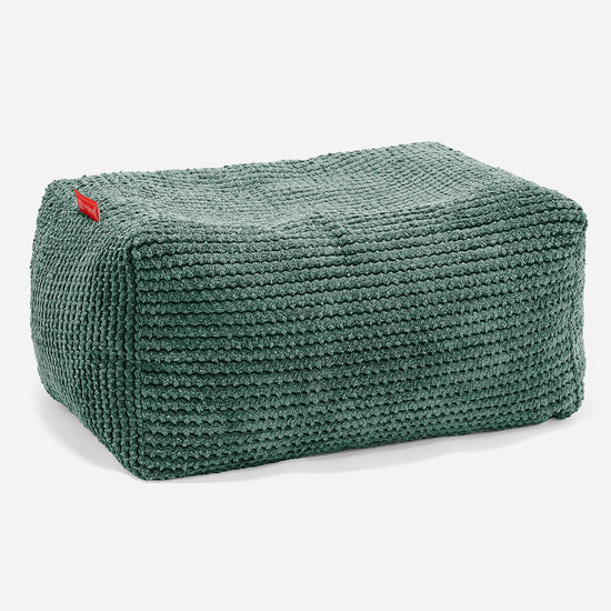Malá podnožka - Pom pom Mechová Zelená 01