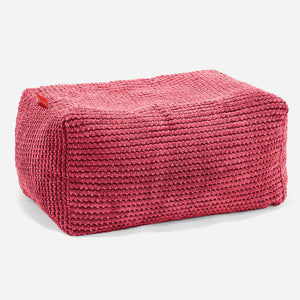 Malá podnožka - Pom pom Pastelově červená