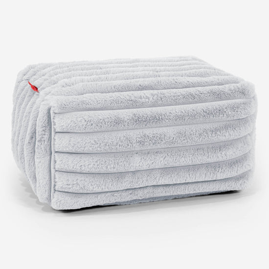 Malá podnožka - Ultra plyšový kord Modrá kačenková 01