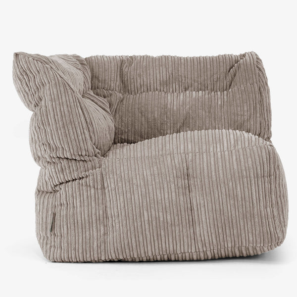 Modulární Pohovka Sedací Vak, Pravý Rohový Díl - Manšestr Holubí šeď 01