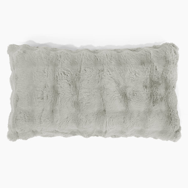 Obří Povlak na Polštář 40 x 70 cm - Umělá kožešina Bublina Šalvějová zelená 01