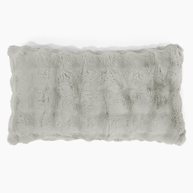 Obří Povlak na Polštář 40 x 70 cm - Umělá kožešina Bublina Šalvějová zelená 01