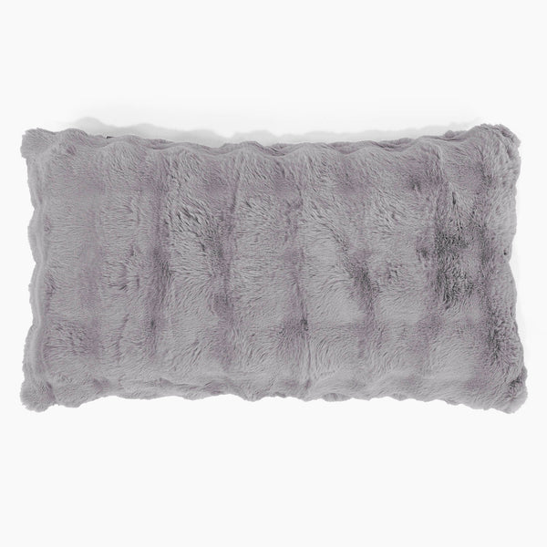 Obří Povlak na Polštář 40 x 70 cm - Umělá kožešina Bublina Šedá 01