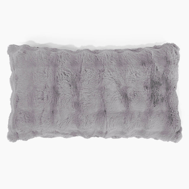 Obří Povlak na Polštář 40 x 70 cm - Umělá kožešina Bublina Šedá 01