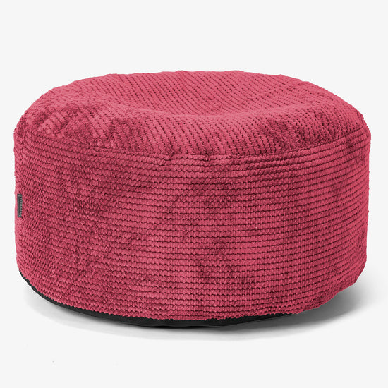 Ottoman Puf s Podnosem - Pom pom Pastelově červená - 02