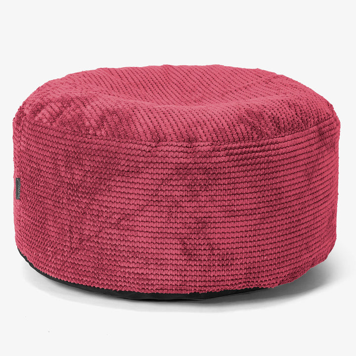 Ottoman Puf s Podnosem - Pom pom Pastelově červená - 02