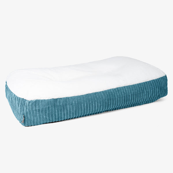 Pelíšek pro psy Sloucher XL - Sherpa & Manšestr Modrozelená 01
