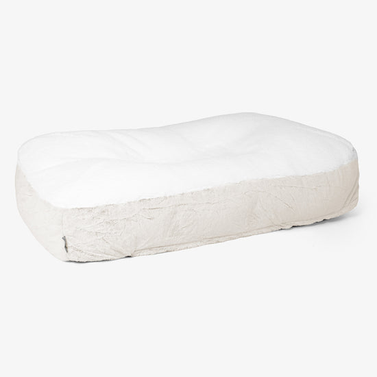 Pelíšek pro psy Sloucher XL - Umělá králičí kožešina Bílá 01