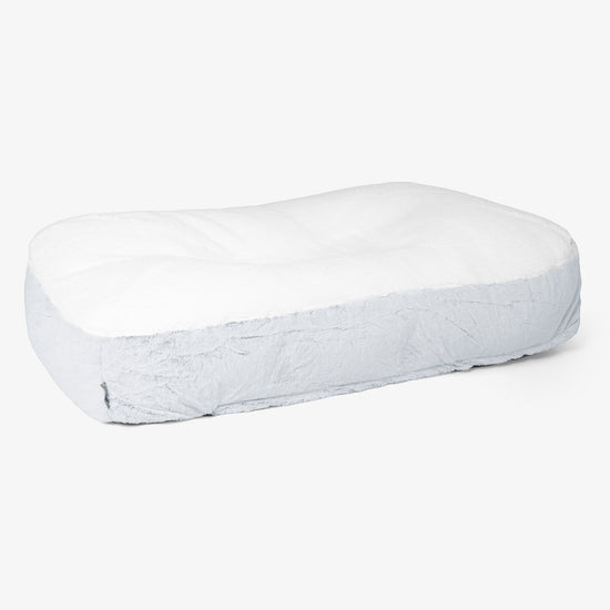 Pelíšek pro psy Sloucher XL - Umělá králičí kožešina Pudrově modrá 01