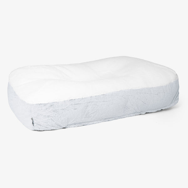 Pelíšek pro psy Sloucher XL - Umělá králičí kožešina Pudrově modrá 01
