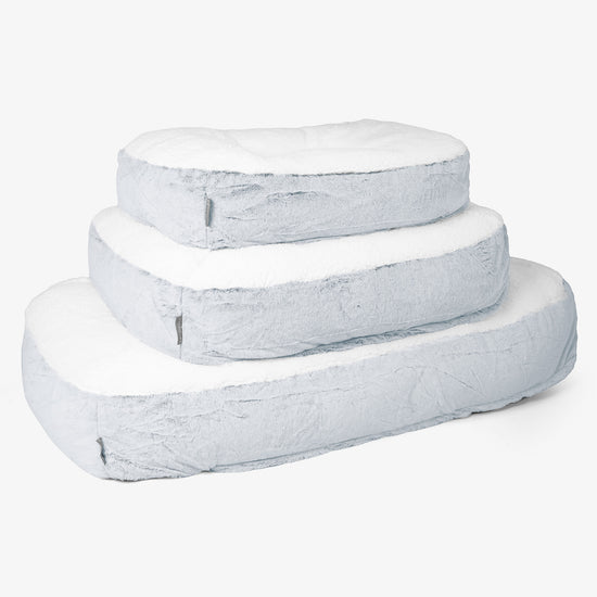 Pelíšek pro psy Sloucher XL - Umělá králičí kožešina Pudrově modrá 02