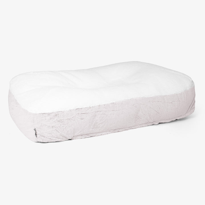 Pelíšek pro psy Sloucher XL - Umělá králičí kožešina Pudrově růžová 01