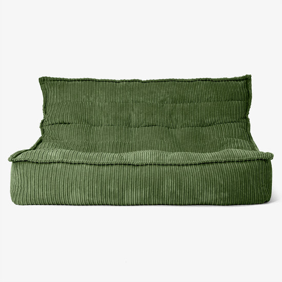 Podlahová pohovka Oliver se sedacím vakem - Manšestr Lesní zelená 01