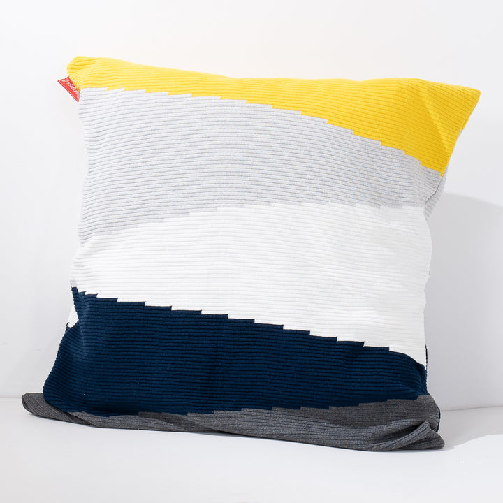 Povlak na Polštář Velký 70 x 70cm - Pletený Barevný Blok Vícebarevná 02