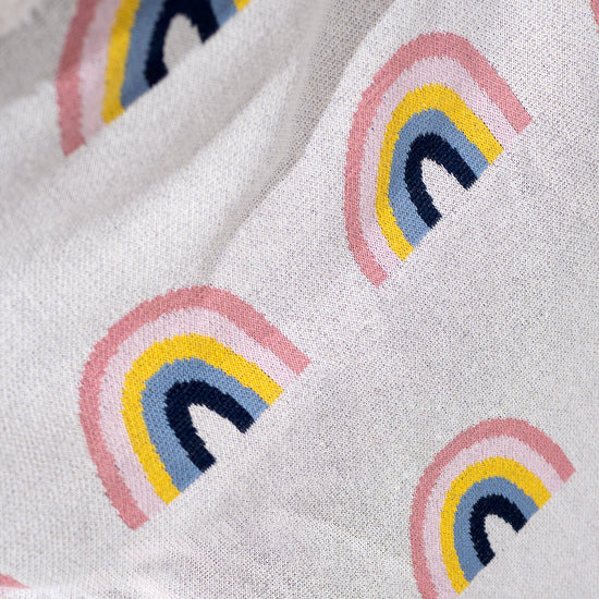 Přehoz na pohovku / deka - Pletený Duha 02