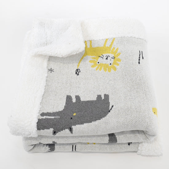 Přehoz na pohovku / deka - Pletený Safari 03