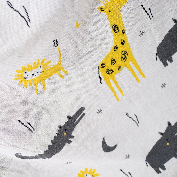 Přehoz na pohovku / deka - Pletený Safari Fabric Close-up Image