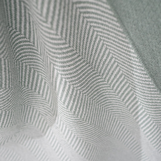 Přehoz na pohovku / deka - Pletený Rybí Kost Modrá Kačenková 03