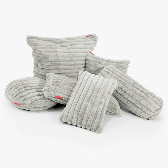 Relaxační Povlak na Polštář 20 x 55cm - Ultra plyšový kord Šalvějová zelená 03