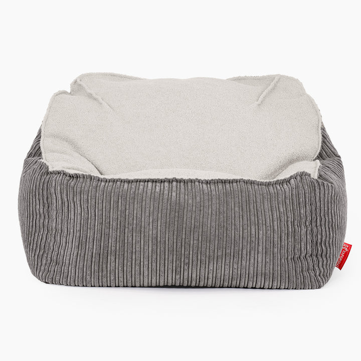 Sedací pytel Sloucher, křeslo - Buklé & Manšestr Tmavomodrá šeď 02