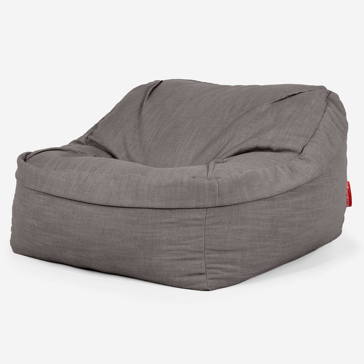 Sedací pytel Sloucher, křeslo - Len Břidlicově šedá 01