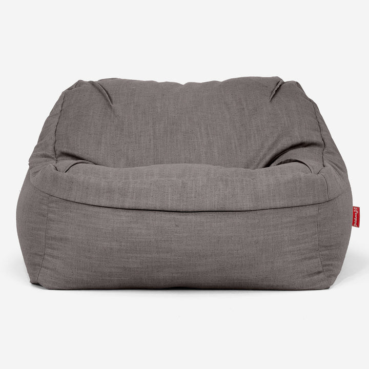 Sedací pytel Sloucher, křeslo - Len Břidlicově šedá 02